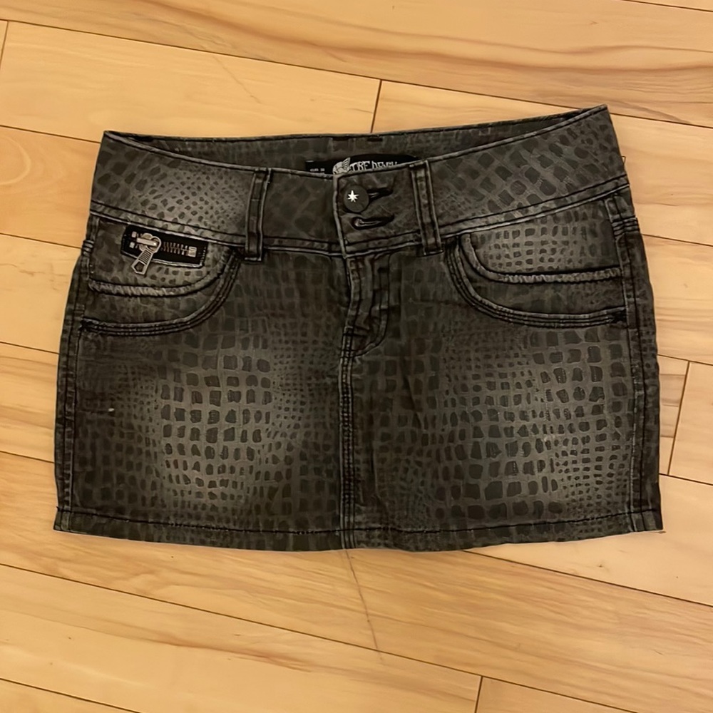 TRF Denim Luxury sexy mini skirt